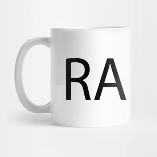 Radio artistic typography design Mug